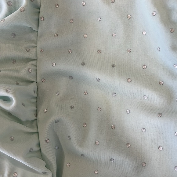 Janie and jack mint silver polka dot retro halter one piece swimsuit - Picture 3 of 7